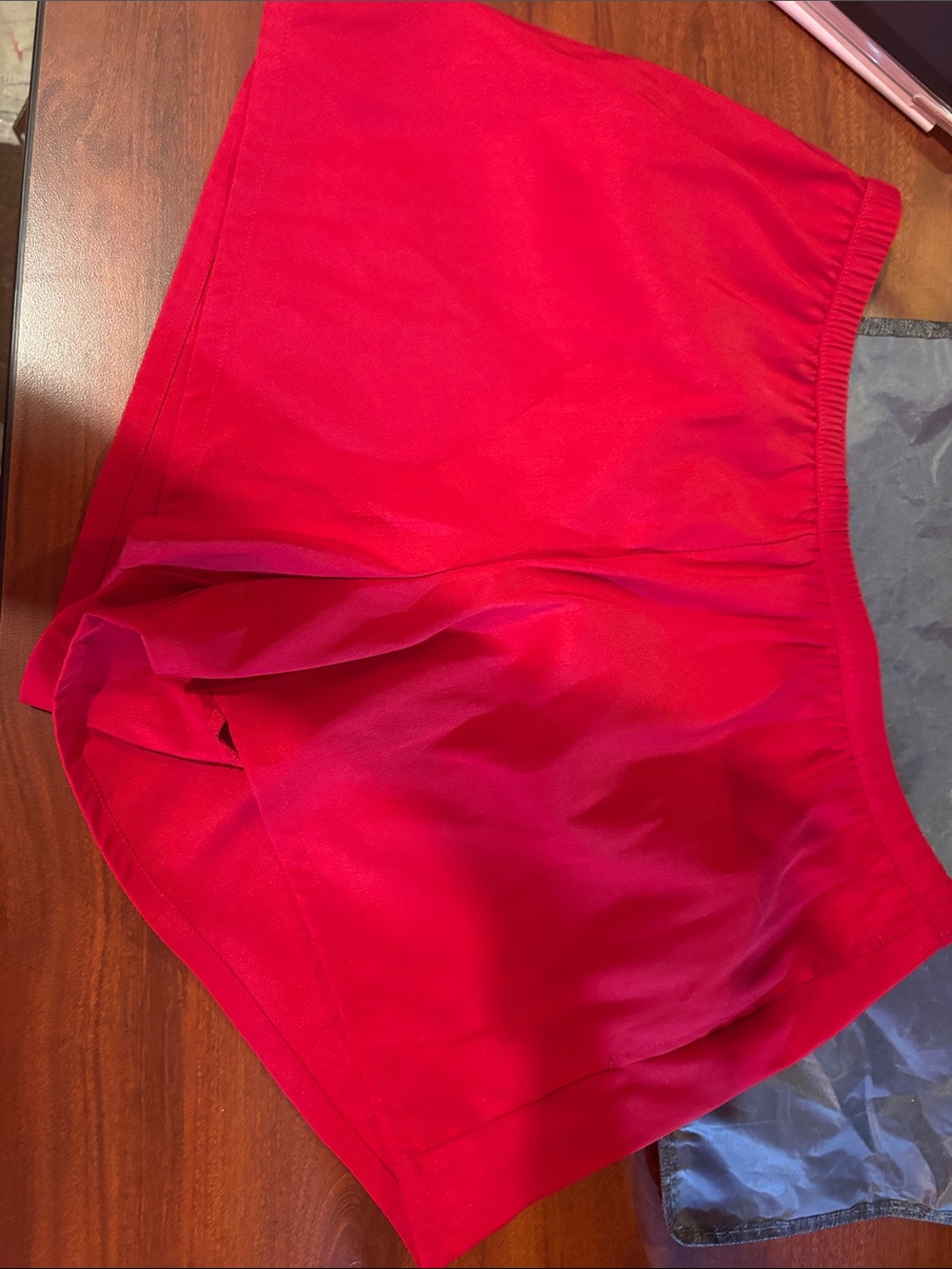 a new day Bright Red Athletic Shorts with Elastic Waist